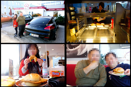 Porsche museum 近所で朝食