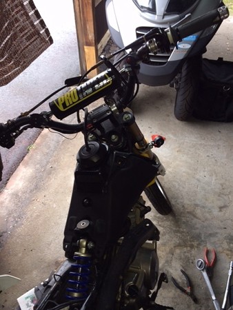 DR-Z70左手ブレーキのワイヤーが切れた1