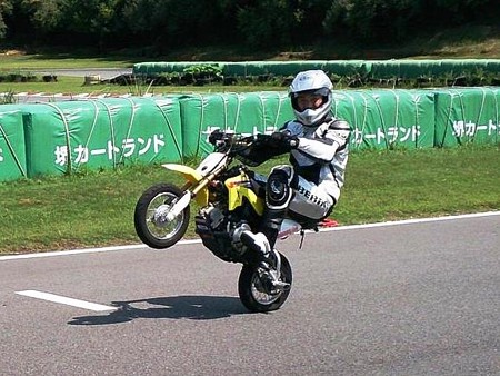 堺カートランド貸切走行会でウィリー♪