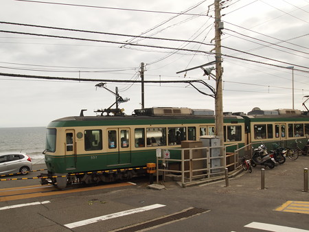 江ノ電500形 鎌倉高校前~七里ヶ浜