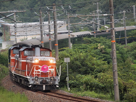 DD51 寝台特急トワイライトエクスプレス 伯備線総社~豪渓04