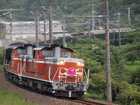 DD51 寝台特急トワイライトエクスプレス 伯備線総社~豪渓05