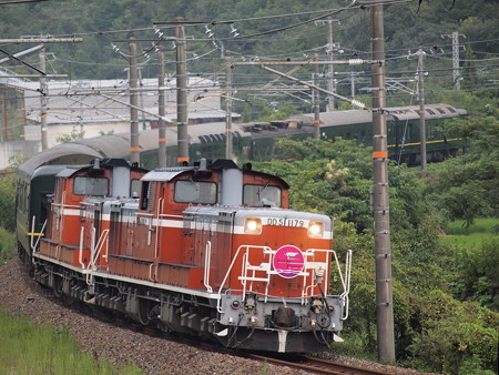 DD51 寝台特急トワイライトエクスプレス 伯備線総社~豪渓06