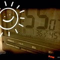 Photos: 36.5℃を記した時計～まだ7月梅雨の晴れ間に猛烈