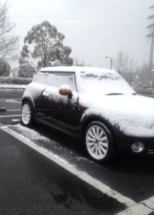 MINIと雪