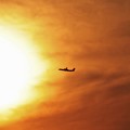 夕陽の中へ