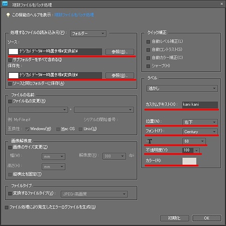 複数ファイルをバッチ処理2