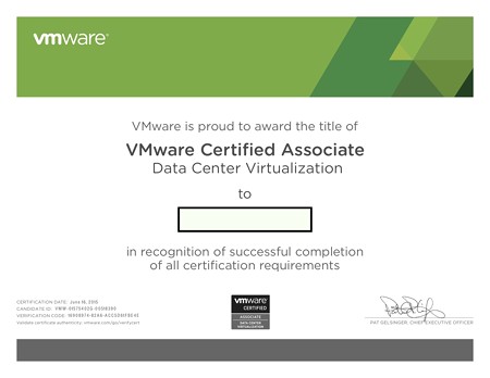 VDCA510 Certificate のコピー