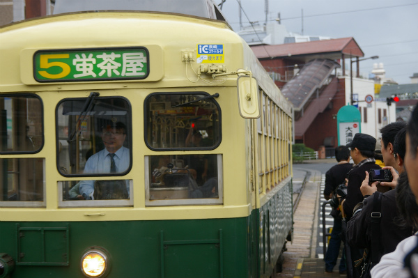 路面電車も小さくて可愛いらしい